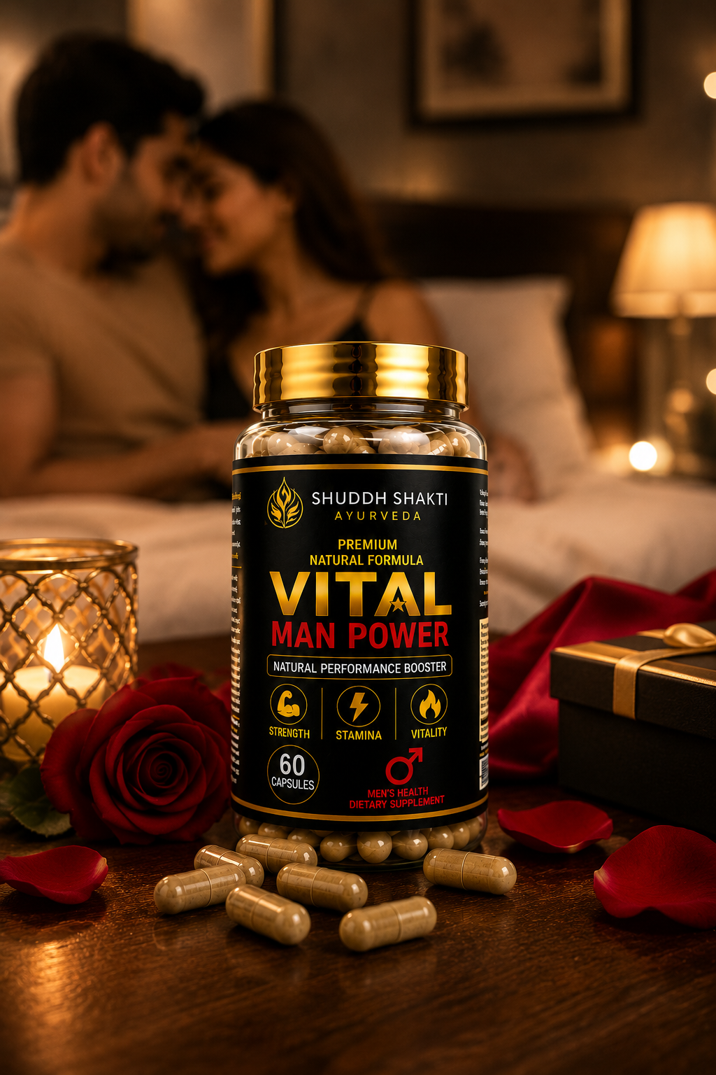 Vital Man Power – Premium Ayurvedic Men’s Performance Wellness & Vitality Support (60 Capsules)